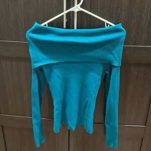 Off shoulder chic top TEAL👌